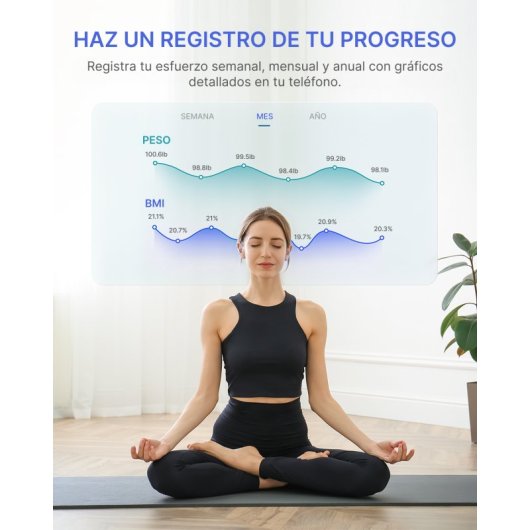Balance Impédancemètre Renpho Elis Solar 2 Noire Jusqu'à 13 Paramètres Wi-Fi Bluetooth