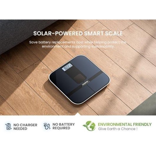 Balance Impédancemètre Renpho Elis Solar 2 Noire Jusqu'à 13 Paramètres Wi-Fi Bluetooth