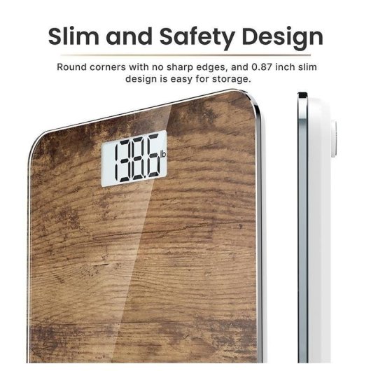 Balança Digital Renpho Core 1S Até 180 kg Precisão 0,05 kg Ecrã LED Antiderrapante