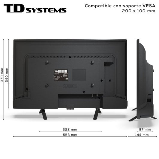 TD Systems PRIME24C19GLE 24" DLED HD HDR10 Android 11