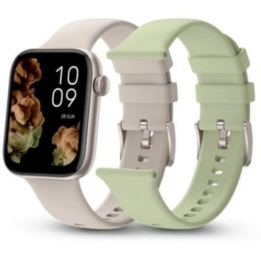 SPC Smartee Duo 2 Bluetooth 46mm AMOLED Beige Verde IP68 SpO2 Correa Extra