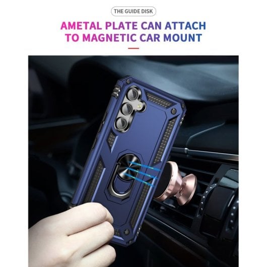 Max Power Digitale Magnet-Schutzhülle mit Drehring, Blau, für Samsung Galaxy A54