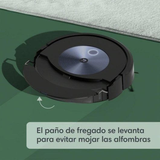 Aspirador Robô com Mopa iRobot Roomba J7 plus Com Esvaziamento Automatico Navegação PrecisionVision 10.000Pa Controlo por Voz IA