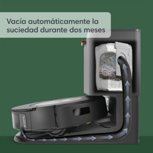 Aspirador Robô com Mopa iRobot Roomba J7 plus Com Esvaziamento Automatico Navegação PrecisionVision 10.000Pa Controlo por Voz IA