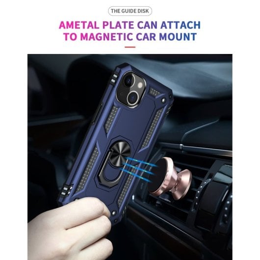 Max Power Digital-Magnethülle mit Ring-Technologie in Militärqualität, Blau für iPhone 13
