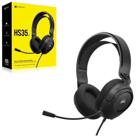 Casque de jeu multiplateforme Corsair HS35 v2 Carbon