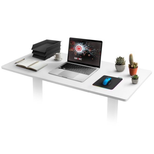 Duronic TT160 WE Tablero de Escritorio Sin Patas, 160 x 60 x 1,9cm Casa u Oficina Color Blanco