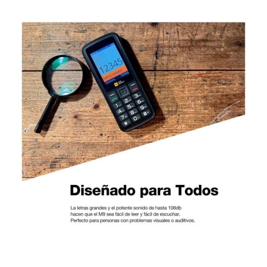 AGM M9 4G Móvil Básico para Personas Mayores Rugerizado Floating Black