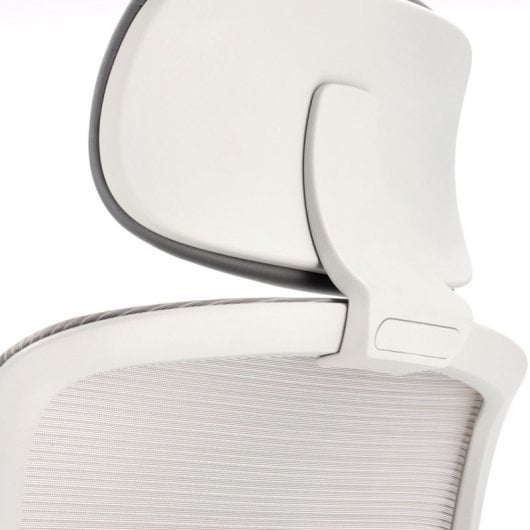 Cadeira ergonômica de malha Spacio Ardena com apoio de cabeça cinza