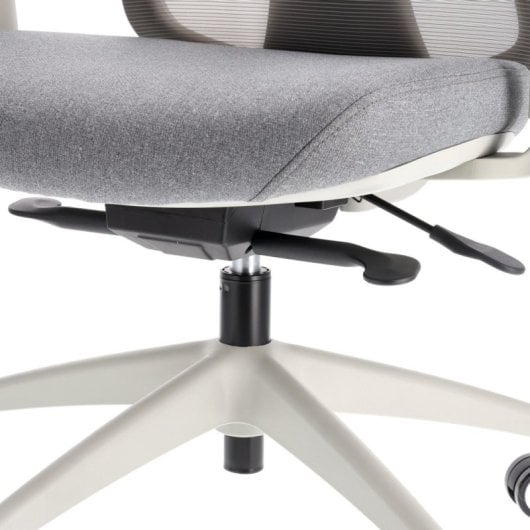 Cadeira ergonômica de malha Spacio Ardena com apoio de cabeça cinza