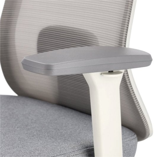 Cadeira ergonômica de malha Spacio Ardena com apoio de cabeça cinza