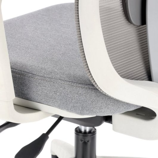 Cadeira ergonômica de malha Spacio Ardena com apoio de cabeça cinza