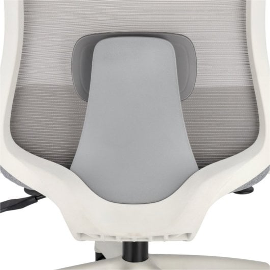 Cadeira ergonômica de malha Spacio Ardena com apoio de cabeça cinza