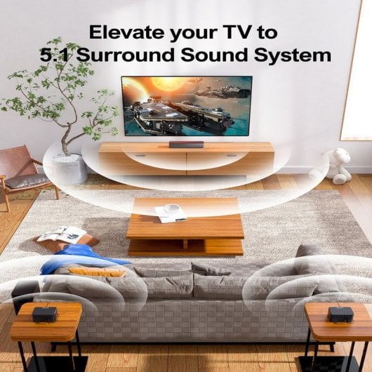 Ultimea Poseidon D50 Barra de Sonido 5.1 Bluetooth 5.3 Negra