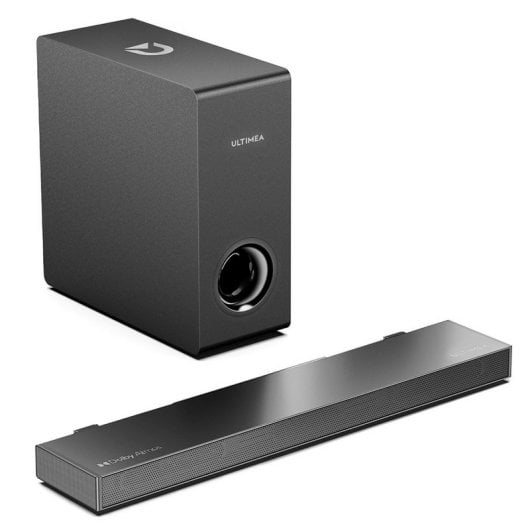 Ultimama Nova S50 Soundbar 2.1 con 3 altoparlanti neri