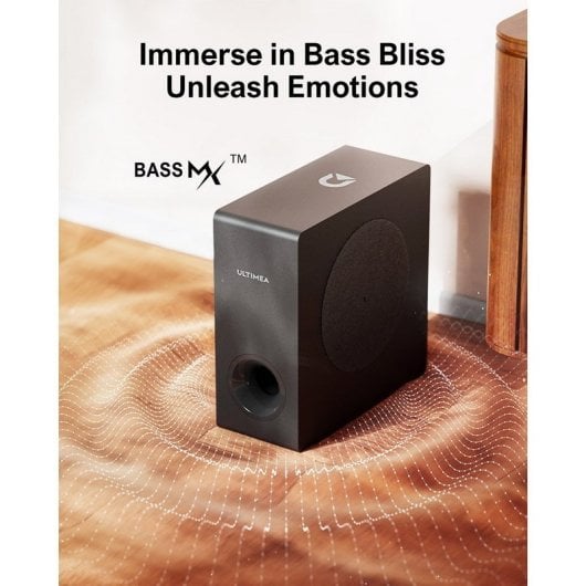 Ultimea Nova S50 Barra de Sonido 2.1 con 3 Altavoces Negros