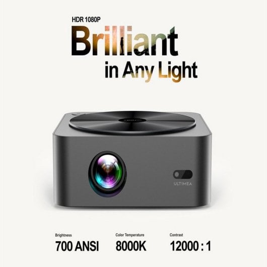 Ultimea Apollo P40 Proyector ANSI LCD FullHD 700 Lúmenes WiFi 5G Gris