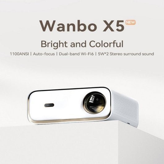 Wanbo X5 Projector ANSI LCD FullHD 1.100 Lúmenes WiFi 6 e Bluetooth 5.0