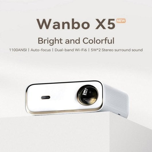 Wanbo X5 Proyector ANSI LCD FullHD 1.100 Lúmenes WiFi 6 y Bluetooth 5.0