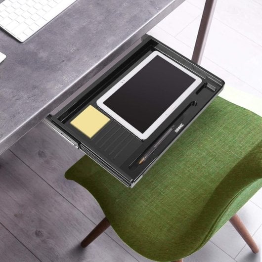 Duronic DKTSX2 Plataforma Teclado/ratón Mesa Instalación Pinza Ahorro Espacio Negro