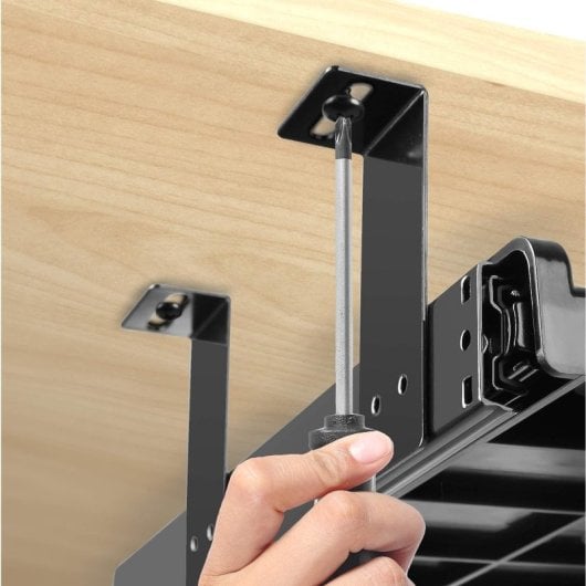 Duronic DKTSX2 Plataforma Teclado/ratón Mesa Instalación Pinza Ahorro Espacio Negro