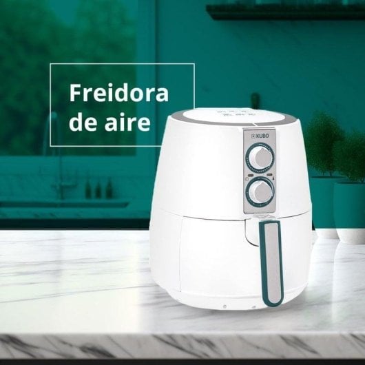 Fritadeira de Ar Kubo 2.5L 1500W com temporizador e filtro de ar