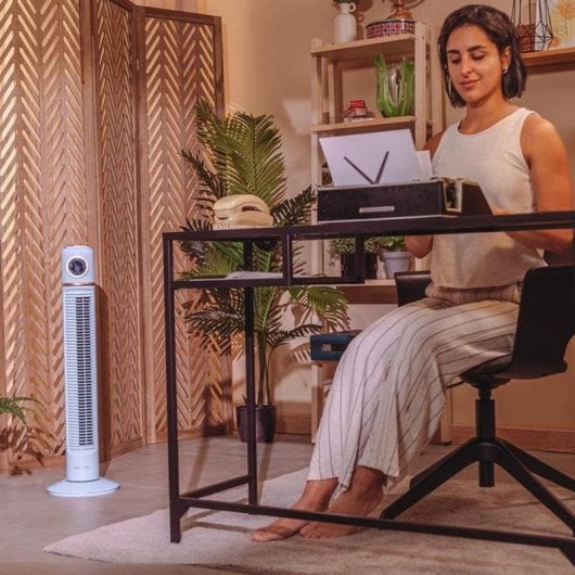 Ventilatore torre Cecotec Energysilence 1090 Skyline Retro Smart 40W LED Blu