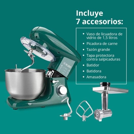 Kubo Robot de Cozinha 6L Verde + 7 Acessórios