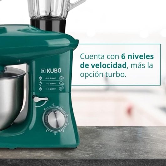 Kubo Robot de Cozinha 6L Verde + 7 Acessórios