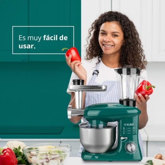 Kubo Robot de Cozinha 6L Verde + 7 Acessórios