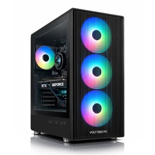 VolttierPC PC Gaming Completo AMD Ryzen 5 4500/16GB/500GB SSD/RTX 3050 + Monitor 24" + Pack