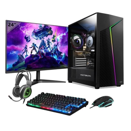 VolttierPC Pc Gaming AMD Ryzen 7 8700G/32GB/1TB SSD + Monitor 24" + Combo Gaming