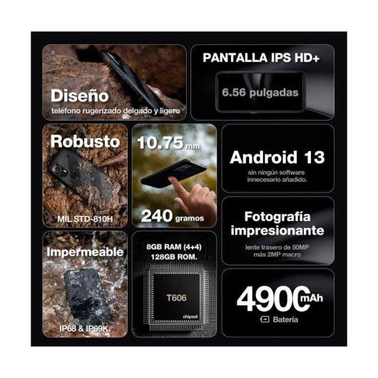 AGM H6 Lite 4G 4GB 128GB 6.56" Grau