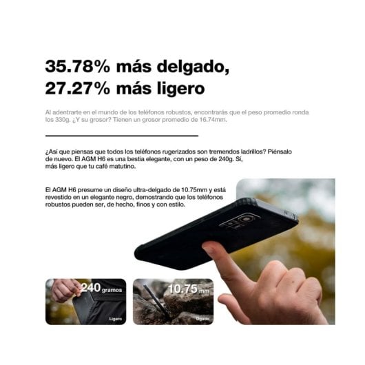 AGM H6 Lite 4G 4/128GB Gris Libre