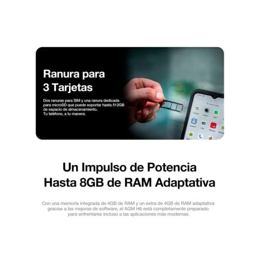 AGM H6 Lite 4G 4/128GB Gris Libre