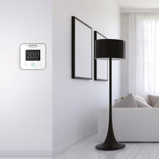 Ariston Cube RF Termostato Inalambrico Compatible con App Ariston Net (Necesario Receptor RF) Blanco