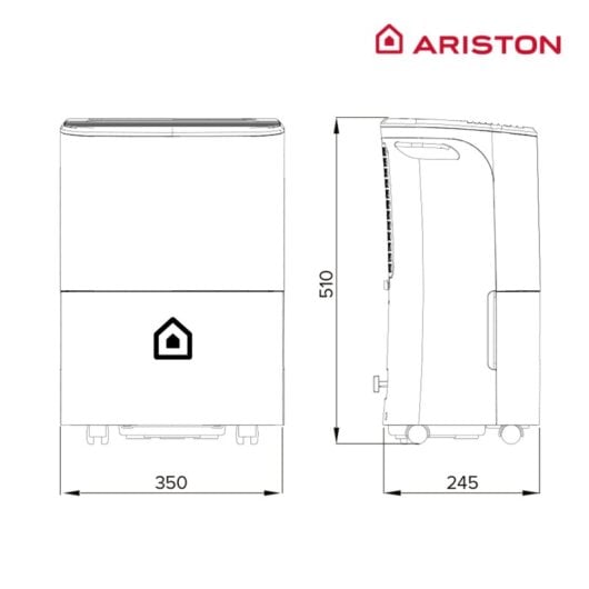 Ariston Deos 16s Deshumidificador Vertical/Horizontal 3L 16 Litros/Día WiFi