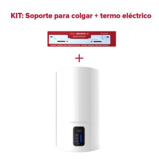 Ariston Lydos WiFi 50 Termo Eléctrico Vertical 50L B + Soporte de Pared Instafix
