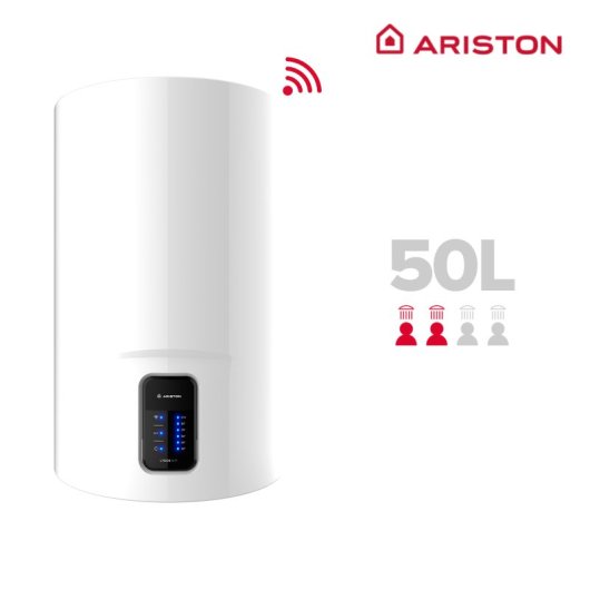 Ariston Lydos WiFi 50 Termo Eléctrico Vertical 50L B + Soporte de Pared Instafix