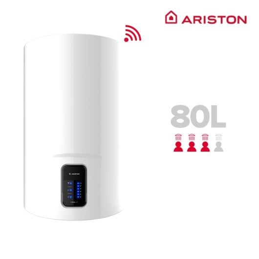 Ariston Lydos WiFi 80 Termo Eléctrico Vertical 80L B + Soporte de Pared Instafix