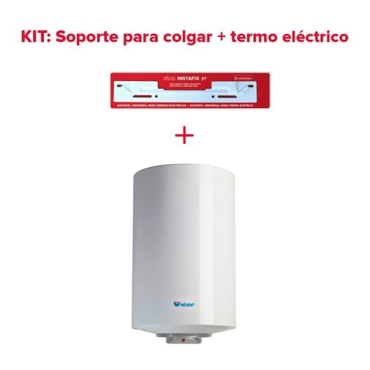 Termo Eléctrico, Regent, Regent 100l + Soporte De Pared Instafix, Instalación Vertical