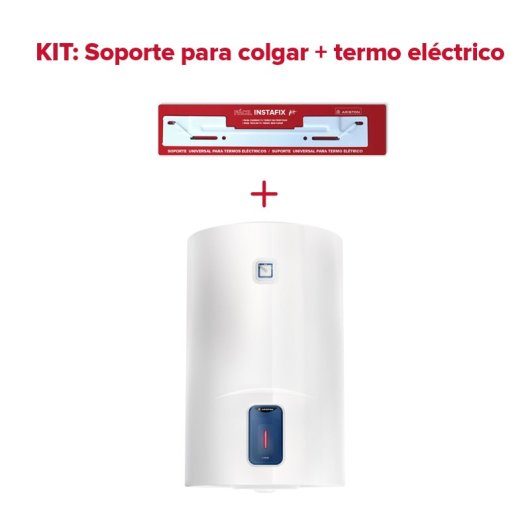 Ariston Lydos R 80 Termo Eléctrico Vertical 80L Clase C + Soporte de Pared Instafix