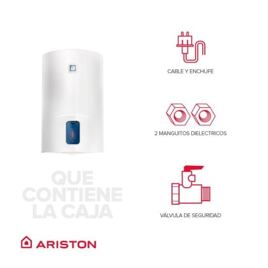 Ariston Lydos R 80 Termo Eléctrico Vertical 80L Clase C + Soporte de Pared Instafix