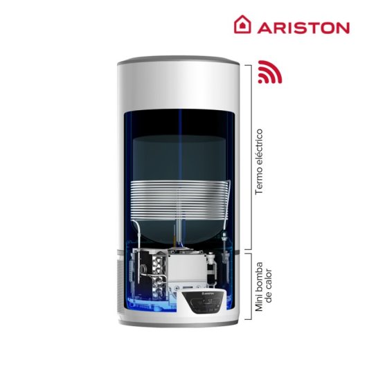 Ariston Lydos Hybrid WiFi Termo Eléctrico con Aerotermia 80L A + Soporte de Pared Instafix