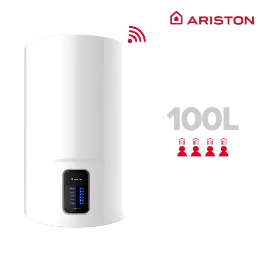 Ariston Lydos WiFi 100 Termo Eléctrico Vertical 100L B + Soporte de Pared Instafix