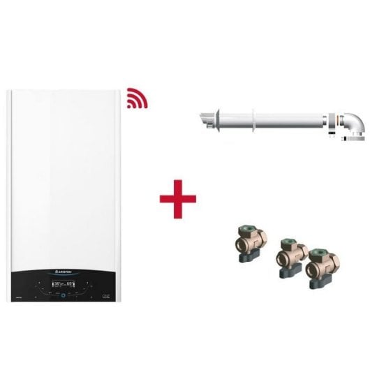Ariston Genus One+ WiFi 30 Clase A + Kit 3 Grifos + Kit Salida de Humos