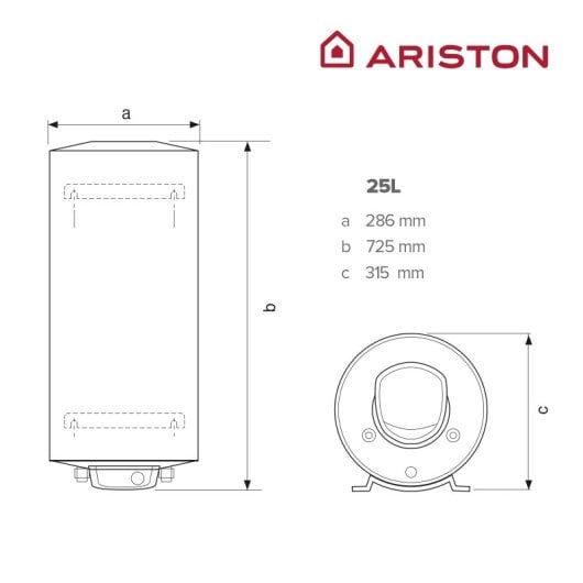 Ariston Fleck Bon Termo Eléctrico Vertical/Horizontal 25L C