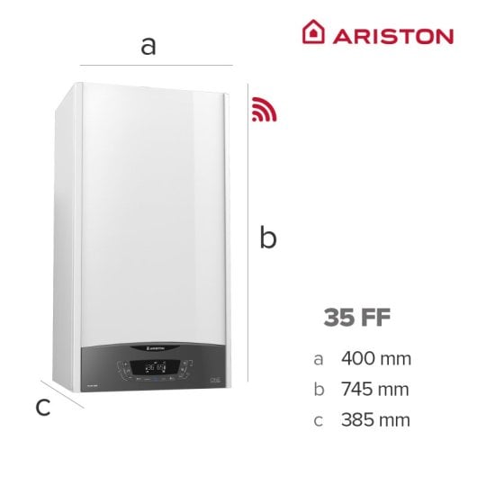 Ariston Clas One 35 Caldera de Condensación WiFi Clase A + Kit Evacuación de Humos + Kit 3 Grifos