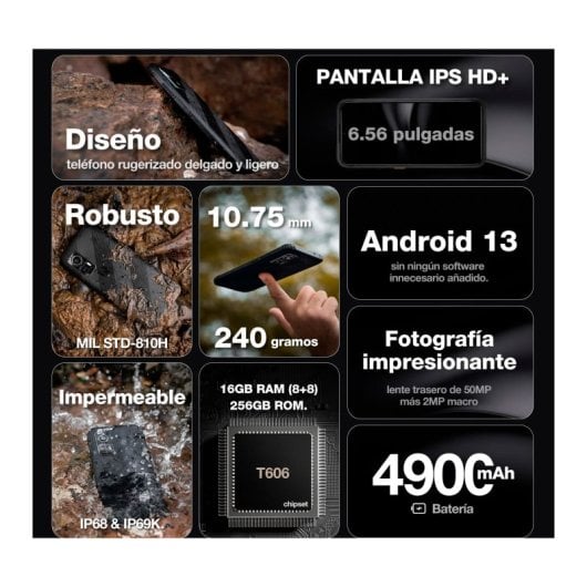 AGM H6 4G 8/256GB Gris Libre