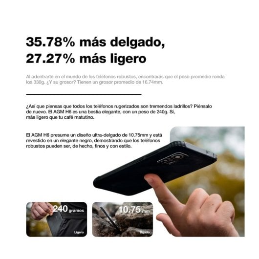AGM H6 4G 8/256GB Gris Libre